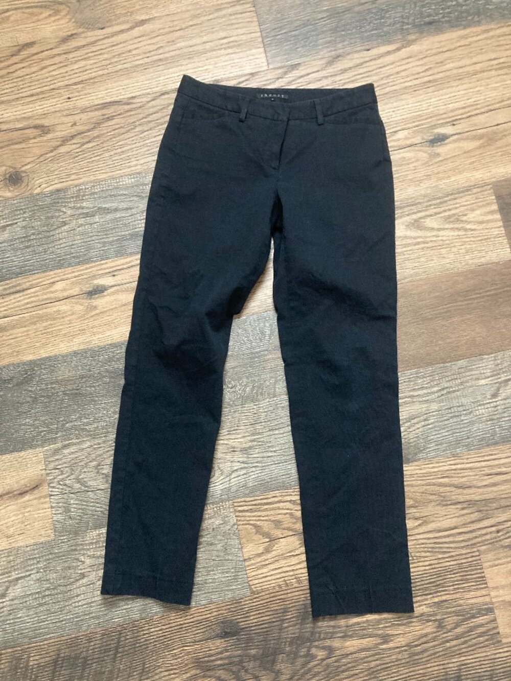 Theory Women’s Size 6 Black Slim Straight Dress Pants Wool Blend Made USA
